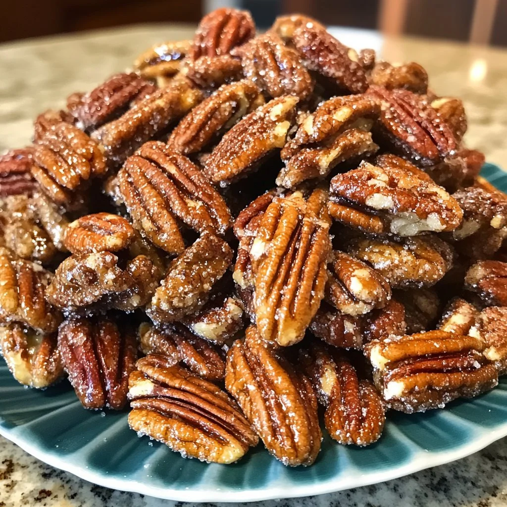 Delicious Christmas New Orleans Pecan Clusters with nuts and chocolate