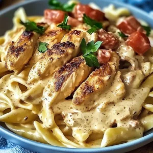 Creamy Cajun Chicken Pasta with vibrant spices and creamy sauce