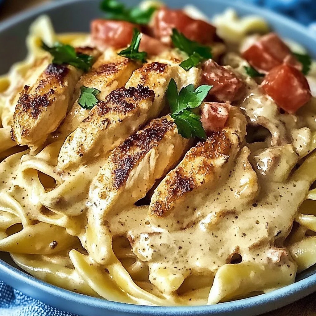 Creamy Cajun Chicken Pasta with vibrant spices and creamy sauce