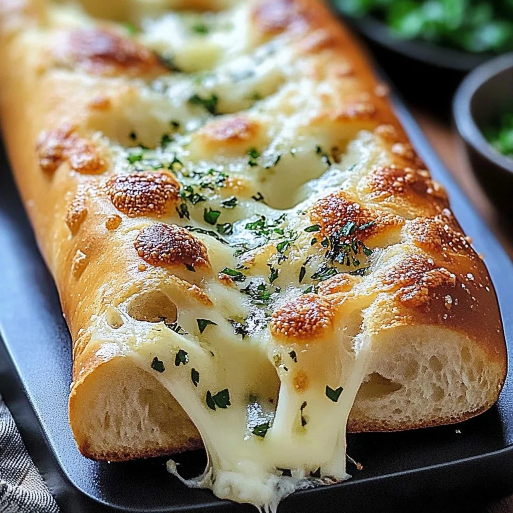 Freshly baked Italian Herbs and Cheese Bread with herbs on top