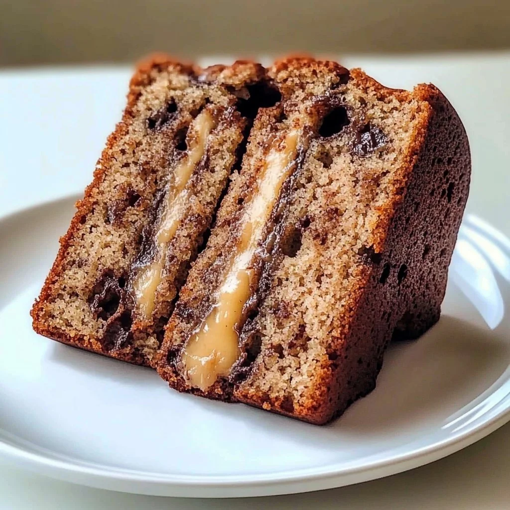 Moist chocolate chip banana bread fresh from the oven
