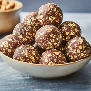 Homemade Oatmeal Energy Balls with nuts and dried fruits