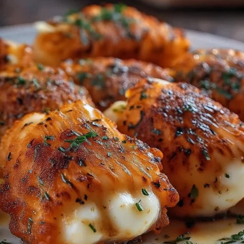 Air Fryer Buffalo Chicken Mozzarella Sticks served with dipping sauce