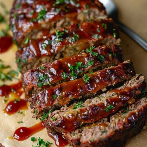 Delicious air fryer meatloaf served on a plate with sides.