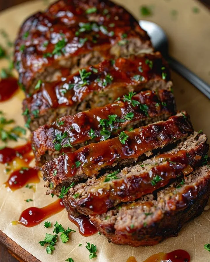 Delicious air fryer meatloaf served on a plate with sides.