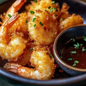 Best crispy coconut shrimp served with homemade pineapple sauce