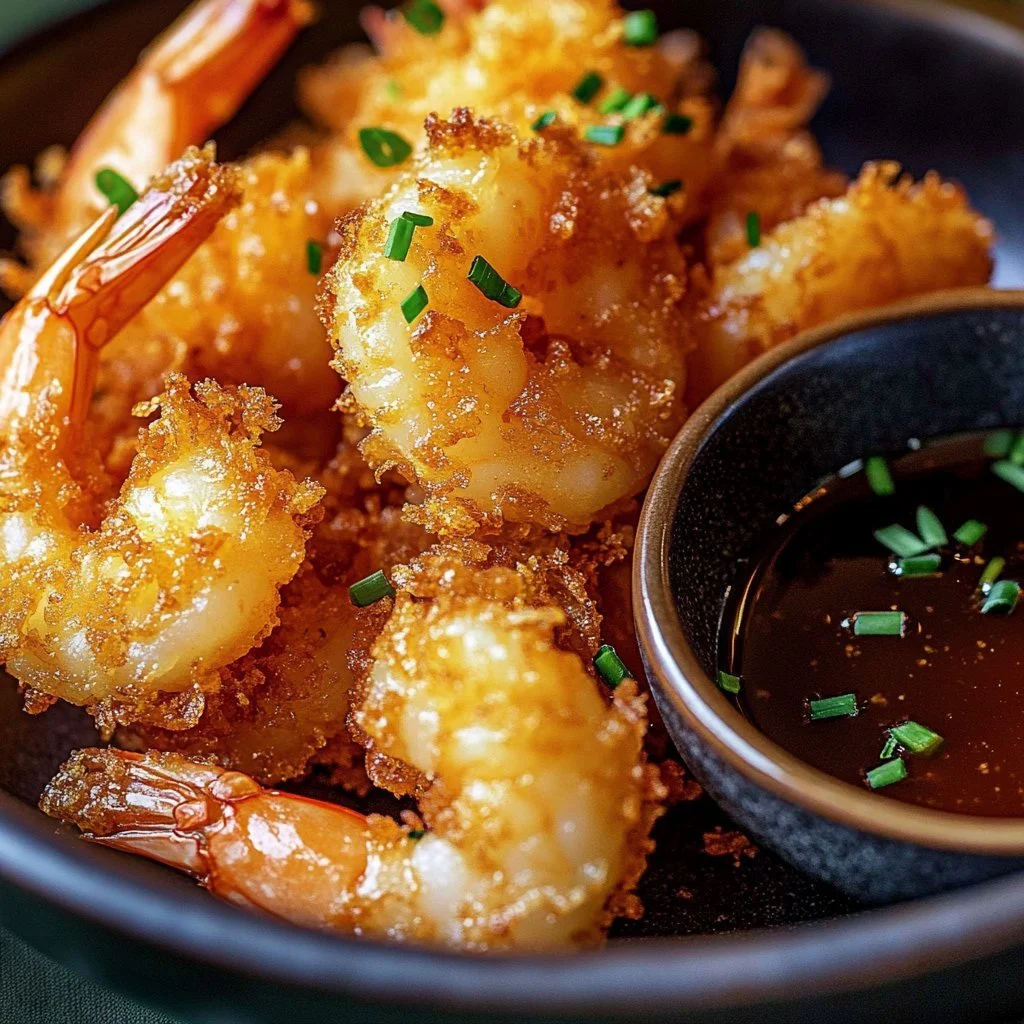 Best crispy coconut shrimp served with homemade pineapple sauce