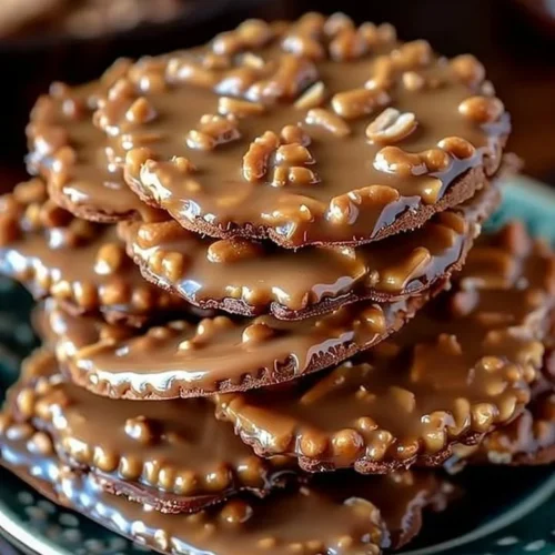 Delicious Caramel Peanut Treats featuring caramel and peanuts.