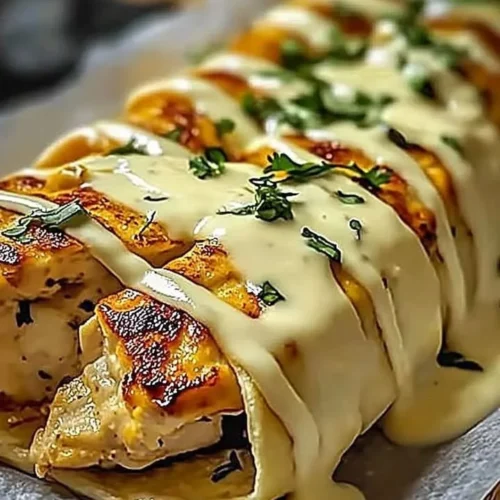 Delicious cheesy garlic chicken wraps with melted cheese and tender chicken