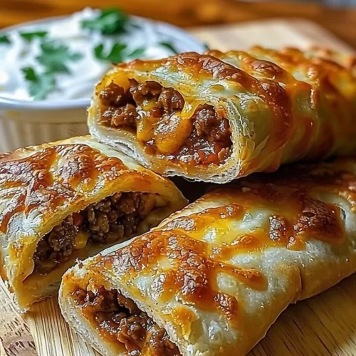 Delicious cheesy taco sticks served with dipping sauce