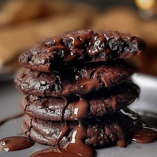 Decadent Chocolate Lava Brownie Cookies with a rich, gooey center