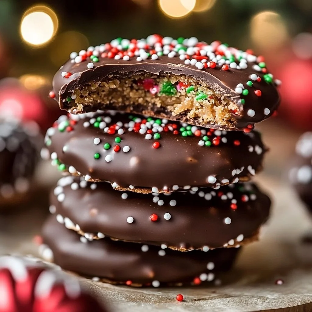 Delicious chocolate peanut butter stacks layered for a sweet treat