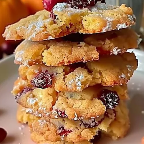 Cranberry Orange Shortbread cookies ready to enjoy with a festive touch.