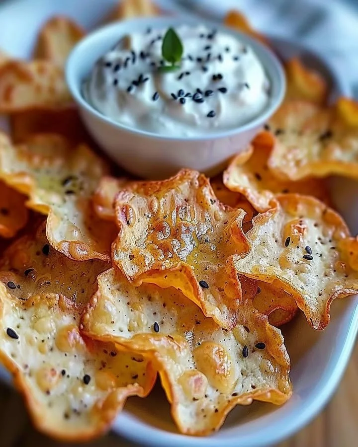 Crispy Cottage Cheese Chips - a healthy snack option made from cottage cheese.