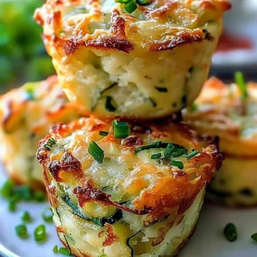 Crispy Parmesan zucchini muffins with potato, baked to perfection
