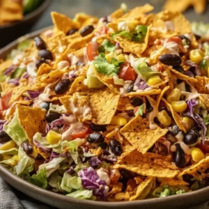 Crunchy Cabbage and Black Bean Salad with fresh ingredients in a bowl