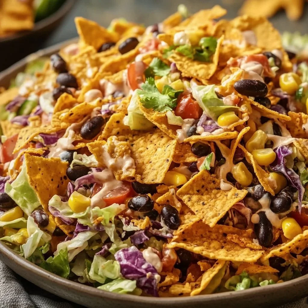 Crunchy Cabbage and Black Bean Salad with fresh ingredients in a bowl