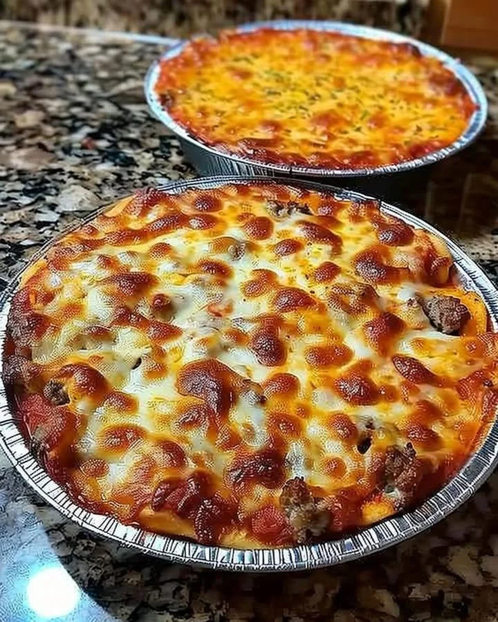 A tasty crustless pizza bowl filled with fresh ingredients and cheese