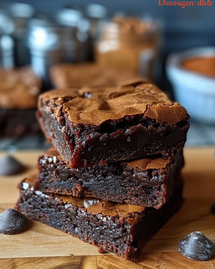 Decadent Dr. Pepper brownies with a fudgy texture and sweet glaze