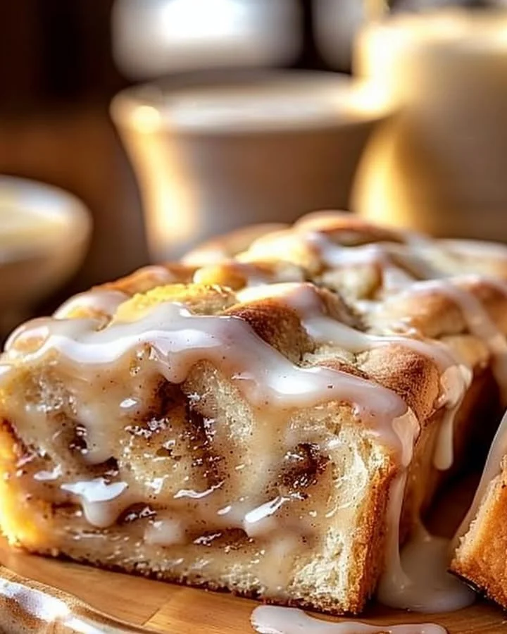 Delicious Dollywood cinnamon bread topped with creamy icing