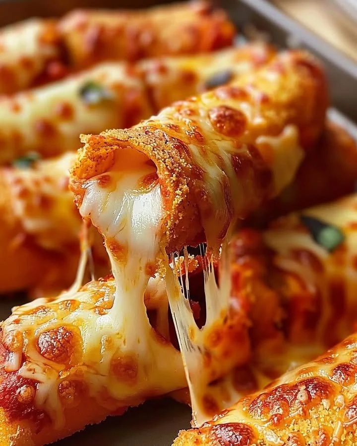 Doritos Pizza Rolls served on a plate with dipping sauce