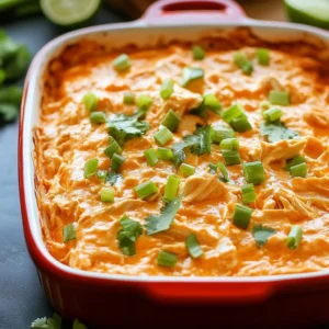 Delicious dairy-free buffalo chicken dip served in a bowl with celery sticks