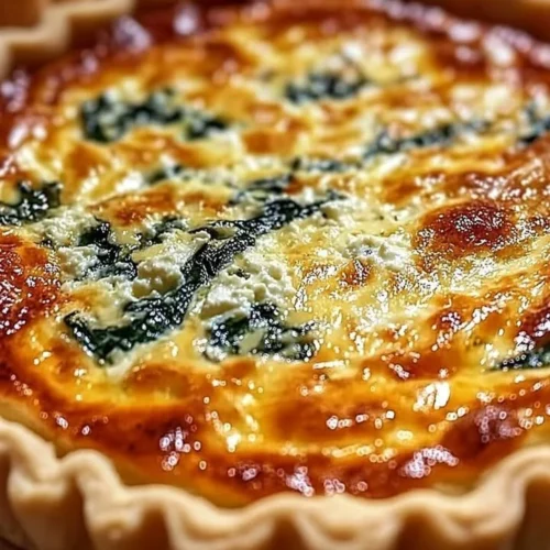Elegant Ricotta and Spinach Quiche served on a white plate with a side salad.
