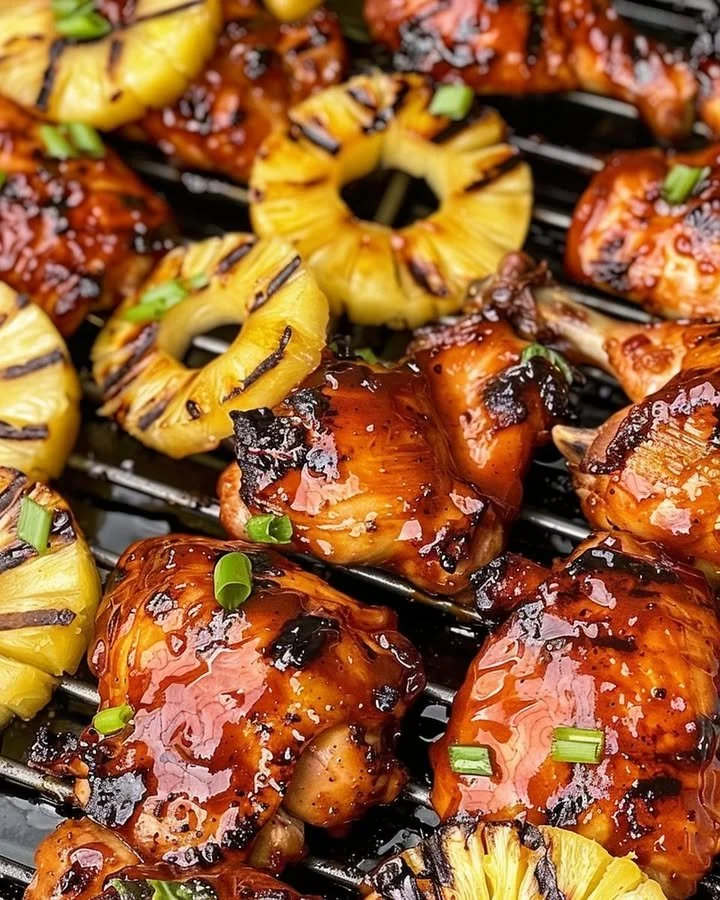 Grilled Huli Huli Chicken served with fresh vegetables