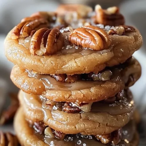Plate of irresistible pecan pie cookies ready to be served