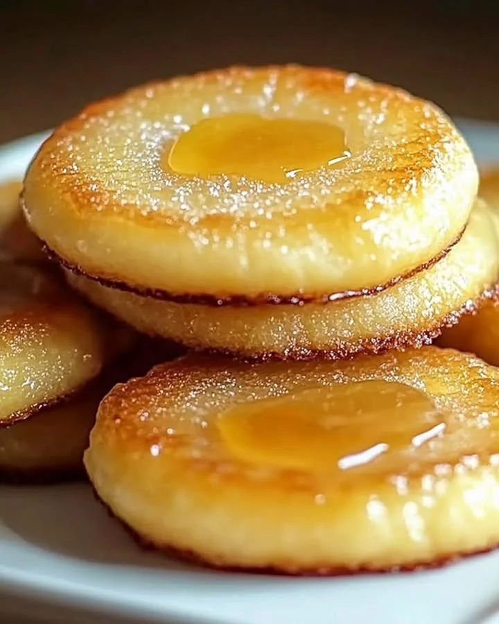 Delicious lemon curd cookies topped with brûlée for a delightful dessert experience.