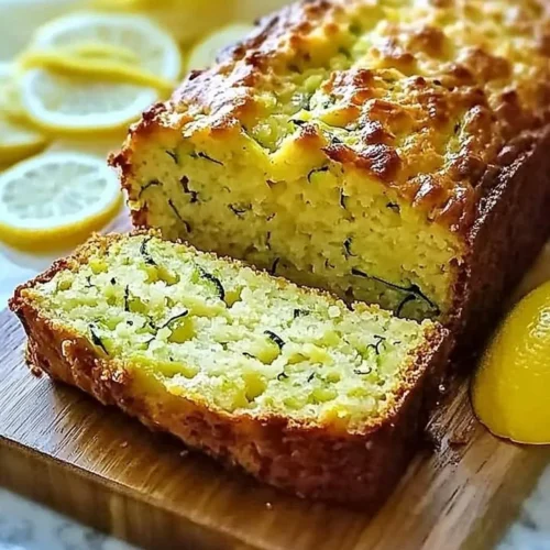 Lemon Zucchini Heaven Bread showcasing a moist and flavorful zucchini bread with lemon zest.