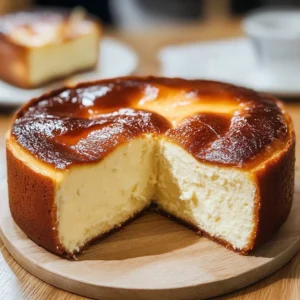 Loaf pan Basque cheesecake with a caramelized top and creamy texture