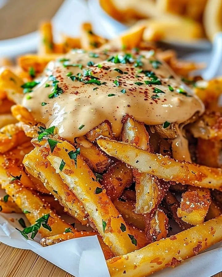 Plate of Louisiana Voodoo Fries inspired by Wingstop's recipe