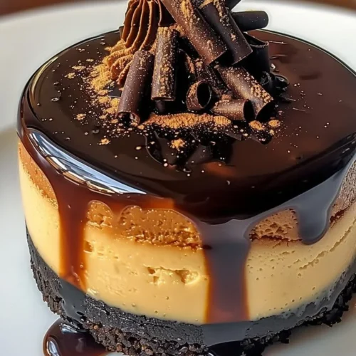 Mini espresso cheesecake desserts served on a platter with coffee beans