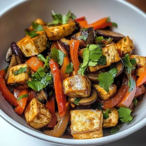 Delicious Nopalito Tofu Scramble served on a plate with fresh vegetables