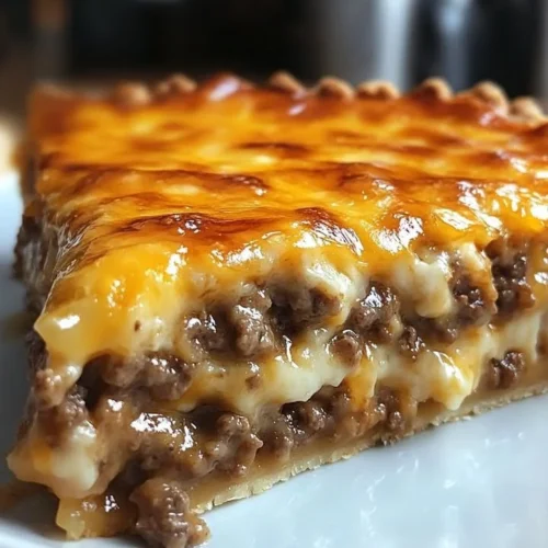 Delicious cheeseburger pie by Pioneer Woman, a savory comfort food dish