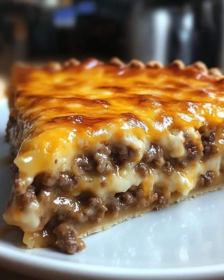 Delicious cheeseburger pie by Pioneer Woman, a savory comfort food dish