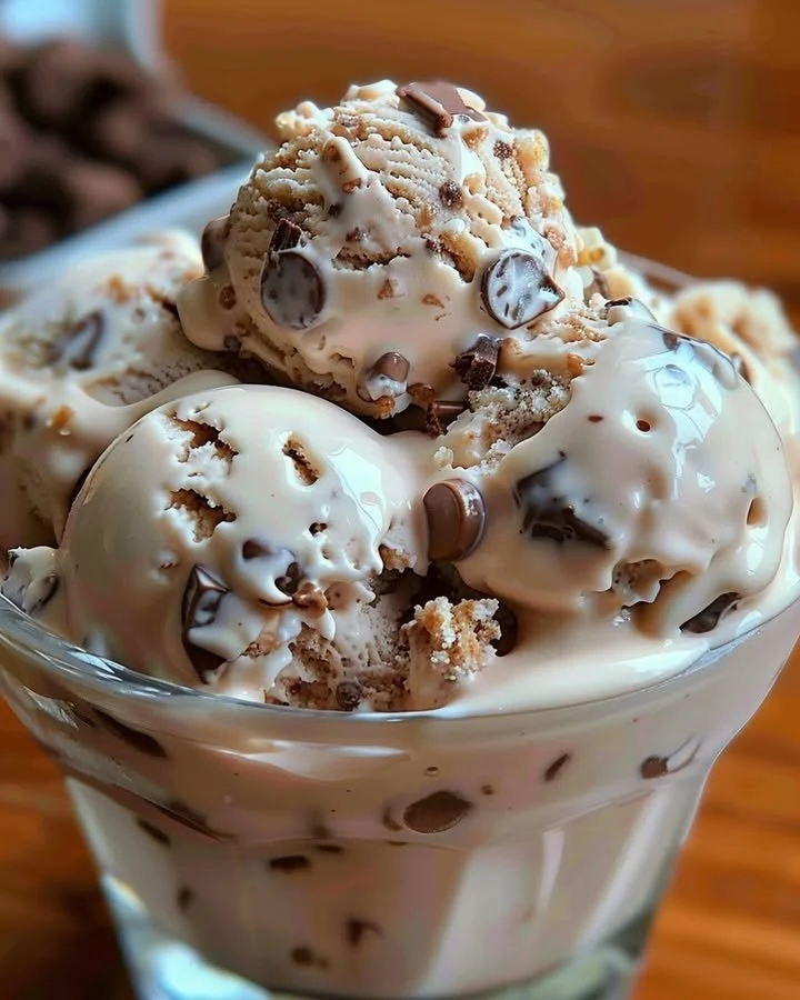 A delicious bowl of Rocky Road Ice Cream topped with marshmallows and nuts.