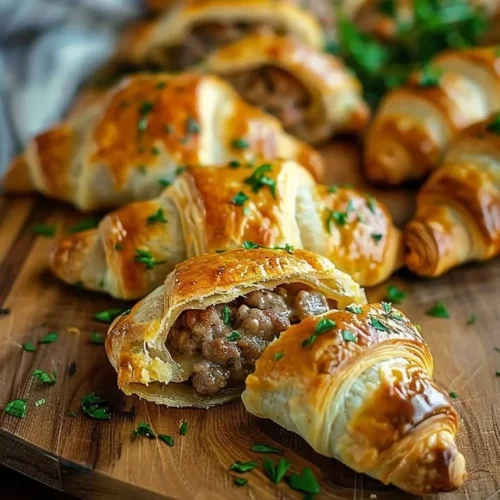 Delicious Sausage Cream Cheese Crescents on a platter