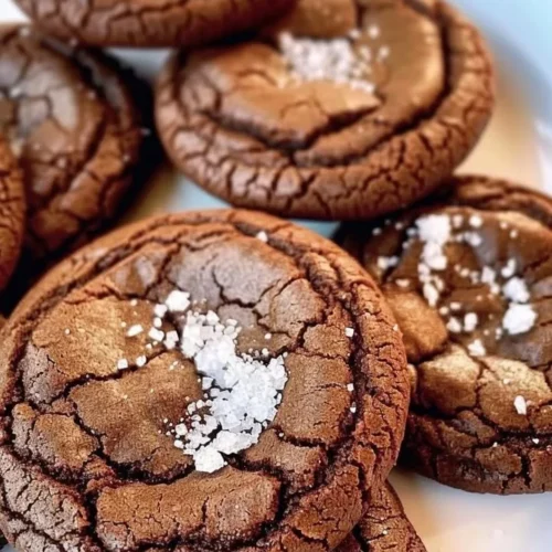 Delicious soft chocolate sugar cookies sprinkled with sugar