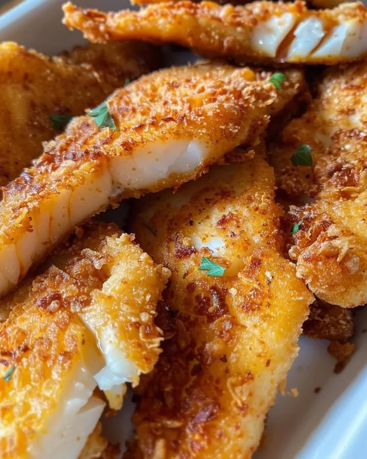 Spicy beer-battered crispy fried fish served with lemon and dipping sauce