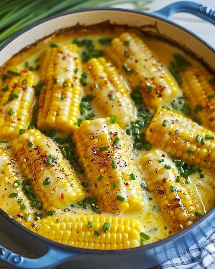 Delicious sweet buttered corn on a plate, perfect for summer meals.