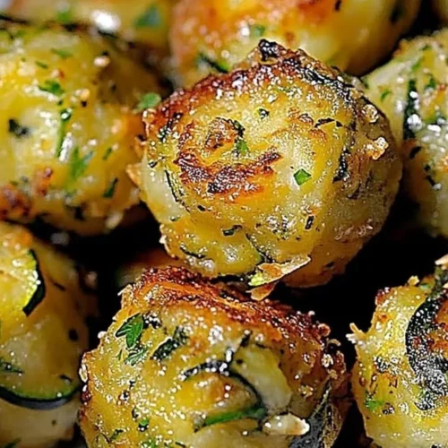 Homemade zucchini garlic bites served on a plate